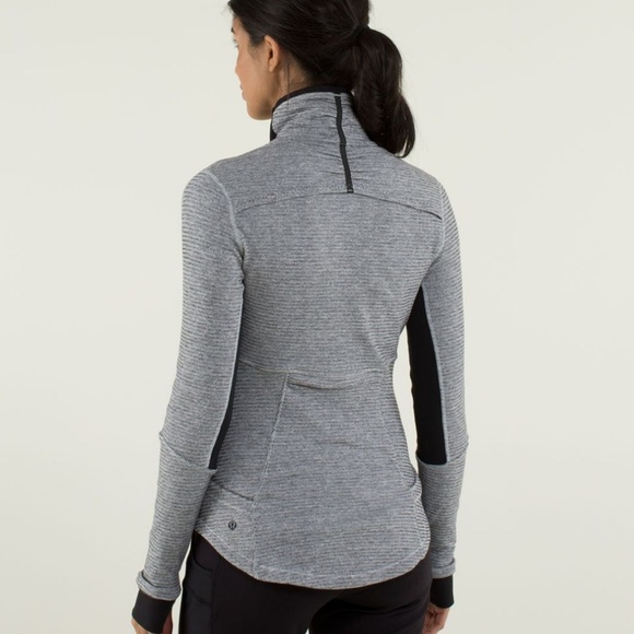 New NWT Lululemon Base Runner 1/2 Zip Mini Check Pique Black/White Gray Grey 10 - Picture 2 of 8